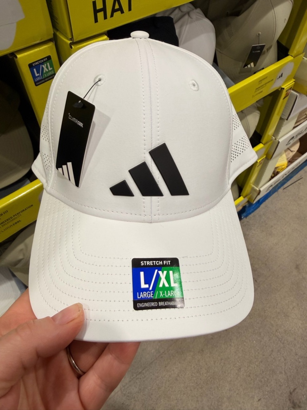 adidas White and Black Performance Baseball Cap